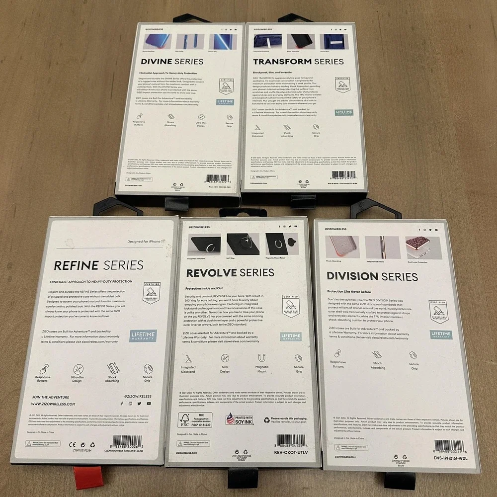Zizo Hybrid Case Lot Of 5 IPhone 11 13 S21 FE Cricket Dream Outlast Shockproof